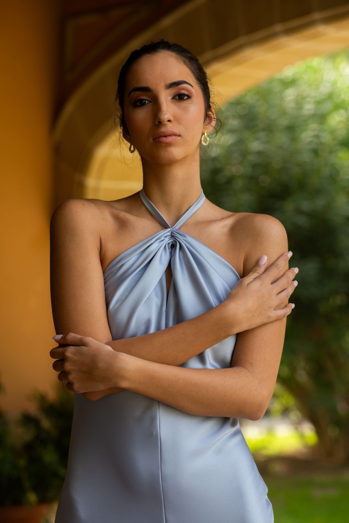 Lourdes Light Blue Dress - Image 4