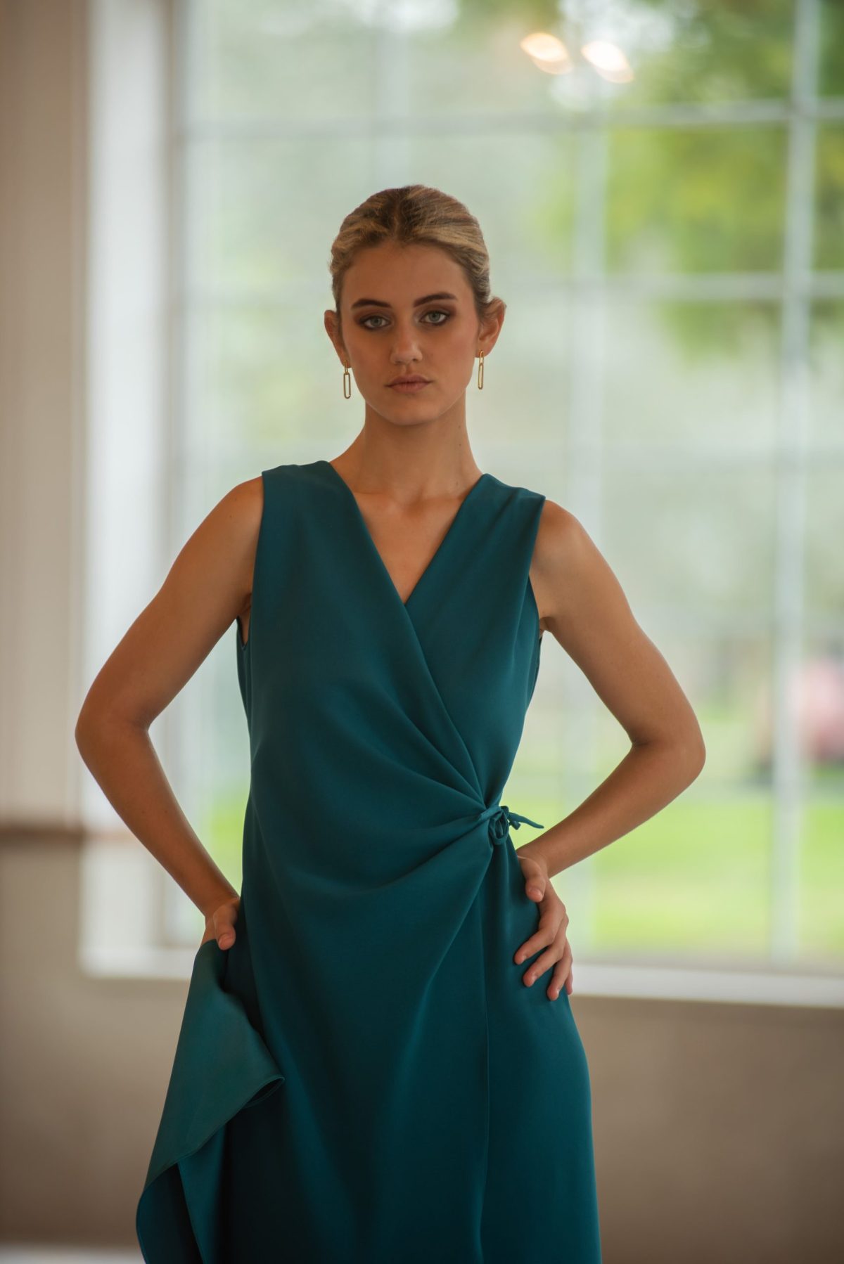 Vestido Martina Verde Pato - Image 2